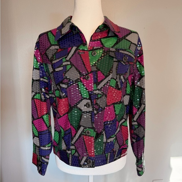 Ruby Rd. Multicolor Geometric Sequence Jacket - Picture 3 of 8